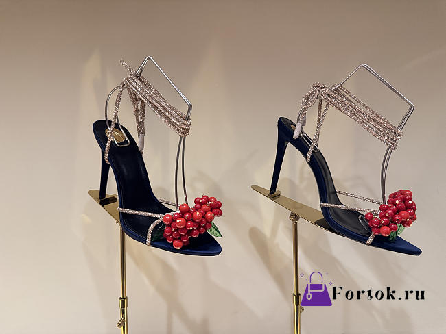 Fortok Saint Laurent MON CHÉRI High Heels Satin Black  - 1