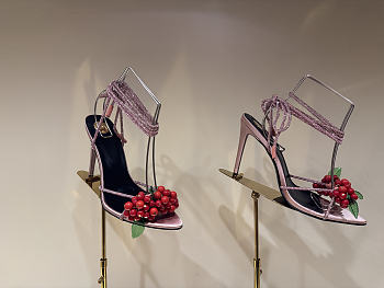 Fortok Saint Laurent MON CHÉRI High Heels Satin Pink 