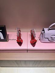 Fortok Saint Laurent MON CHÉRI High Heels Satin Red - 2