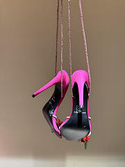 Fortok Saint Laurent MON CHÉRI High Heels Satin Hot Pink - 6