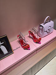 Fortok Saint Laurent MON CHÉRI High Heels Satin Hot Pink - 4
