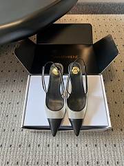 Fortok Saint Laurent Babylone Breteuil Slingback Pumps Black 6cm - 6