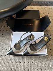 Fortok Saint Laurent Babylone Breteuil Slingback Pumps Black 6cm - 4