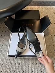 Fortok Saint Laurent Babylone Breteuil Slingback Pumps Black 6cm - 2