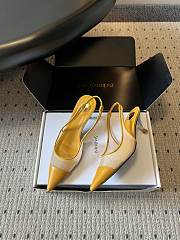 Fortok Saint Laurent Babylone Breteuil Slingback Pumps Yellow 6cm - 3