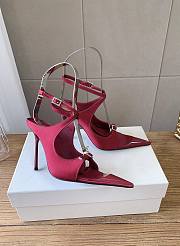 Fortok Saint Laurent Runway Heel Pointed-Toe Burgundy 10cm - 6