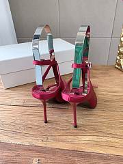 Fortok Saint Laurent Runway Heel Pointed-Toe Burgundy 10cm - 5