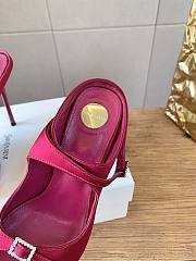 Fortok Saint Laurent Runway Heel Pointed-Toe Burgundy 10cm - 3