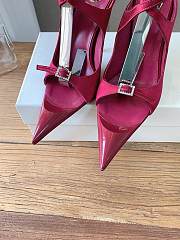 Fortok Saint Laurent Runway Heel Pointed-Toe Burgundy 10cm - 2