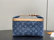 Fortok Louis Vuitton Cruiser Toiletry Bag Blue Monogram Denim 22*13.5*12Cm - 1