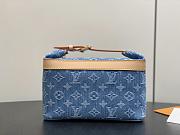 Fortok Louis Vuitton Cruiser Toiletry Bag Blue Monogram Denim 22*13.5*12Cm - 5
