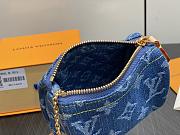 Fortok Louis Vuitton Trousse Speedy Pouch Blue Monogram Denim 11*7.5*6Cm - 6