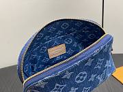 Fortok Louis Vuitton Pochette Cosmétique Blue Monogram Denim 19*12*6Cm  - 2