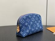 Fortok Louis Vuitton Pochette Cosmétique Blue Monogram Denim 19*12*6Cm  - 4