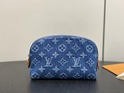 Fortok Louis Vuitton Pochette Cosmétique Blue Monogram Denim 19*12*6Cm  - 1