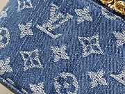 Fortok Louis Vuitton Nice Mini Bag Blue Monogram Denim 20*13.5*12Cm - 5