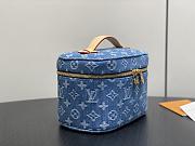 Fortok Louis Vuitton Nice Mini Bag Blue Monogram Denim 20*13.5*12Cm - 4