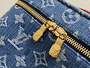 Fortok Louis Vuitton Nice Mini Bag Blue Monogram Denim 20*13.5*12Cm - 2