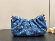 Fortok Louis Vuitton Pochette Valley Bag Blue Monogram Denim 21*15*7Cm - 4