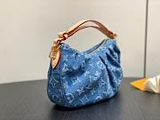 Fortok Louis Vuitton Pochette Valley Bag Blue Monogram Denim 21*15*7Cm - 2