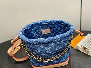 Fortok Louis Vuitton Noé Bag Blue Monogram Denim 20.5*17.5*8.8Cm - 5
