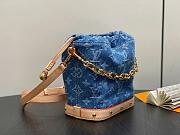 Fortok Louis Vuitton Noé Bag Blue Monogram Denim 20.5*17.5*8.8Cm - 4