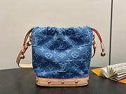 Fortok Louis Vuitton Noé Bag Blue Monogram Denim 20.5*17.5*8.8Cm - 2
