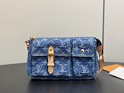 Fortok Louis Vuitton Pochette Accessoire Cargo Blue Monogram Denim 23.5*14*3Cm - 1