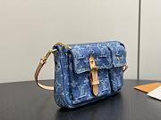 Fortok Louis Vuitton Pochette Accessoire Cargo Blue Monogram Denim 23.5*14*3Cm - 5