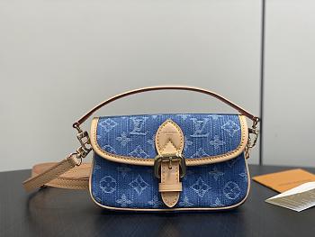 Fortok Louis Vuitton Nano Diane Blue Monogram Denim 19*10.5*6Cm