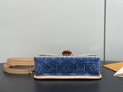 Fortok Louis Vuitton Nano Diane Blue Monogram Denim 19*10.5*6Cm - 4