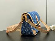 Fortok Louis Vuitton Diane Blue Monogram Denim 25*9*15Cm - 4