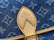 Fortok Louis Vuitton Diane Blue Monogram Denim 25*9*15Cm - 3