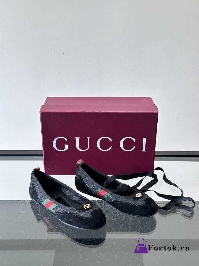 Fortok Gucci Shift Ballerinas Black - 1