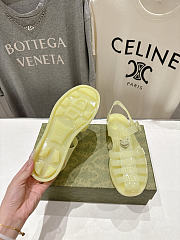 Fortok Gucci Fisherman Rubber Sandals Yellow Tiger Hardware - 3