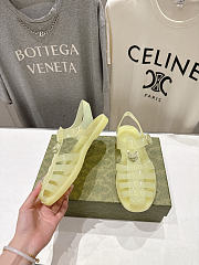 Fortok Gucci Fisherman Rubber Sandals Yellow Tiger Hardware - 5