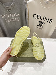 Fortok Gucci Fisherman Rubber Sandals Yellow Double G - 2