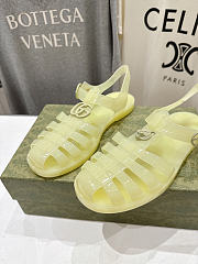 Fortok Gucci Fisherman Rubber Sandals Yellow - 6