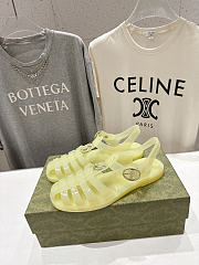 Fortok Gucci Fisherman Rubber Sandals Yellow - 3
