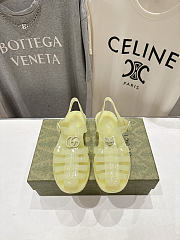 Fortok Gucci Fisherman Rubber Sandals Yellow - 1