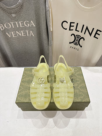 Fortok Gucci Fisherman Rubber Sandals Yellow