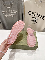 Fortok Gucci Fisherman Rubber Sandals Pink Tiger Hardware - 2