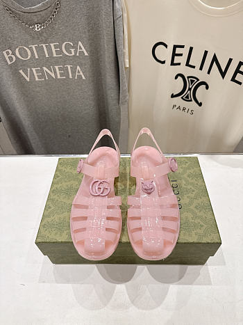 Fortok Gucci Fisherman Rubber Sandals Pink