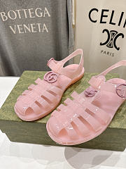 Fortok Gucci Fisherman Rubber Sandals Pink - 3