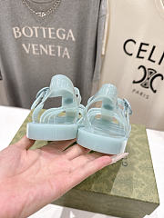 Fortok Gucci Fisherman Rubber Sandals Blue Tiger Hardware - 6