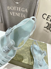 Fortok Gucci Fisherman Rubber Sandals Blue Tiger Hardware - 5