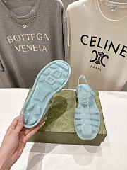 Fortok Gucci Fisherman Rubber Sandals Blue Tiger Hardware - 2