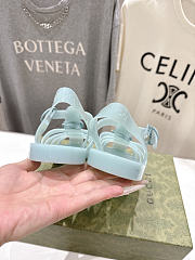 Fortok Gucci Fisherman Rubber Sandals Blue Double G - 4