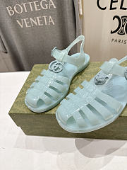 Fortok Gucci Fisherman Rubber Sandals Blue - 3