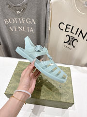 Fortok Gucci Fisherman Rubber Sandals Blue - 2